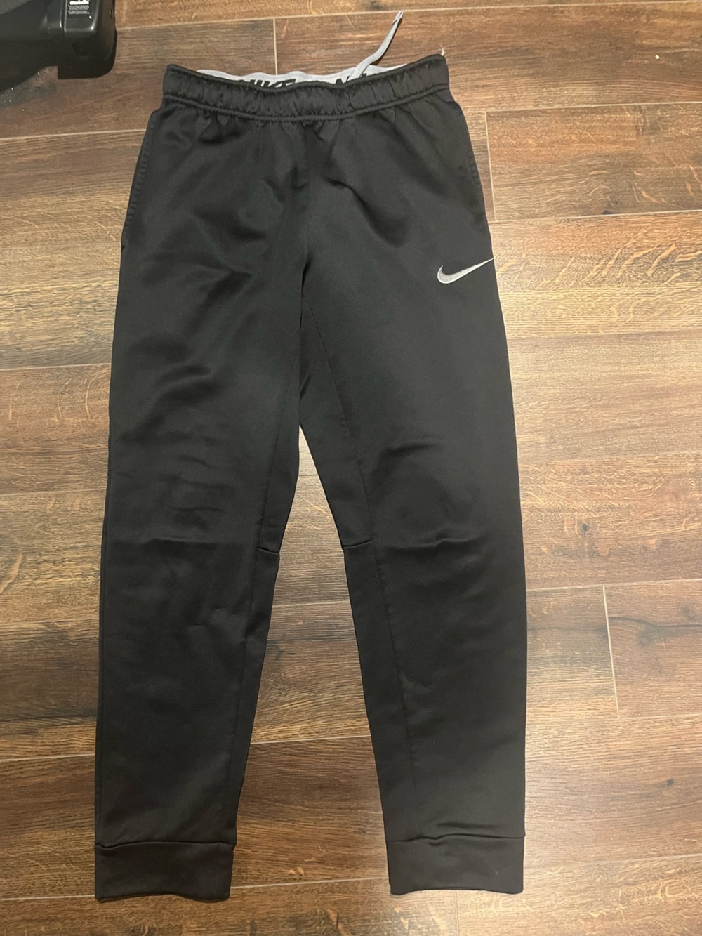 Nike Black Sweatpants with White Swoosh Men’s Size Small